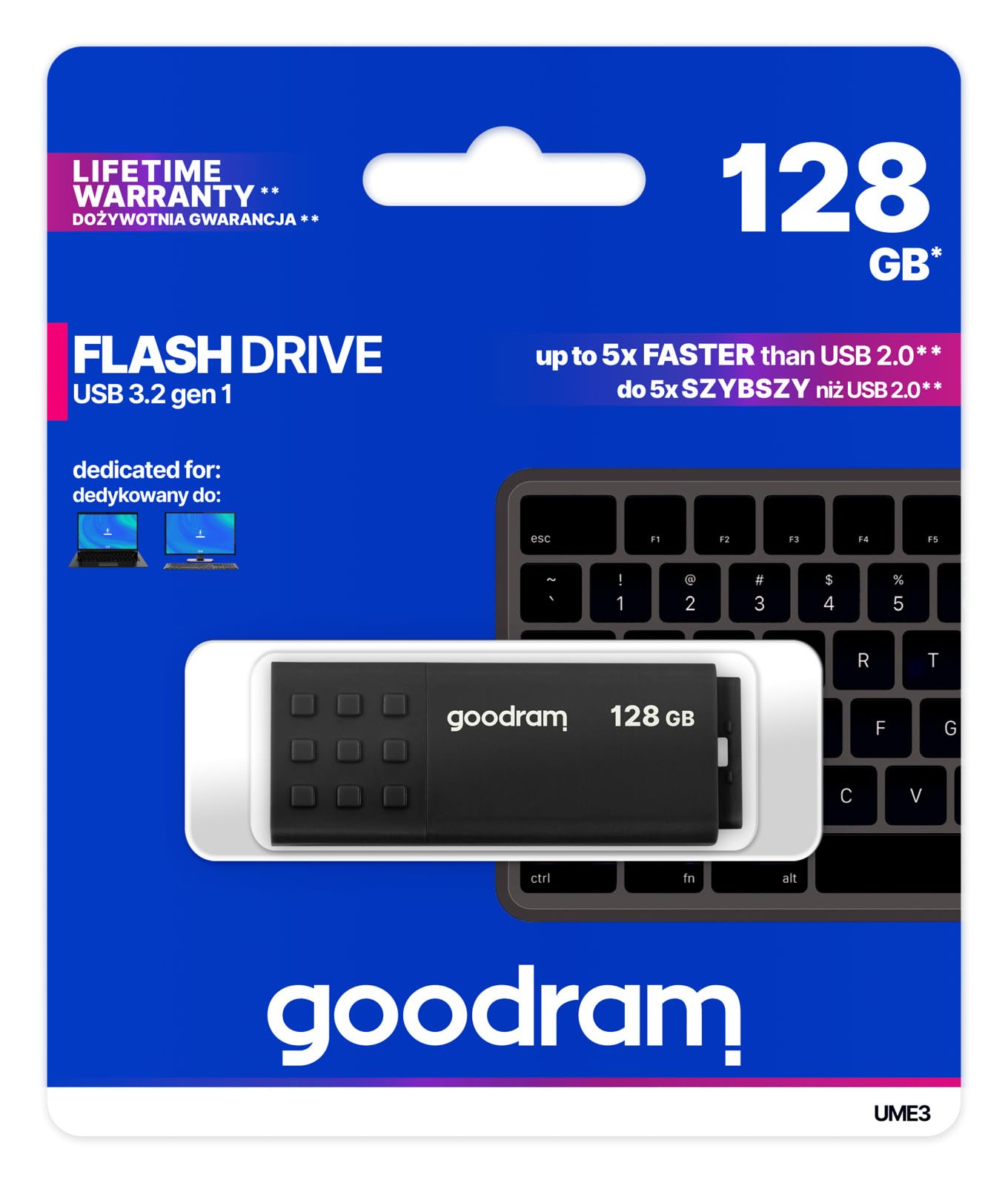 Goodram - Goodram UME3 unità Flash USB 128 GB USB tipo A 3.2 Gen 1 (3.1 Gen 1) Nero
