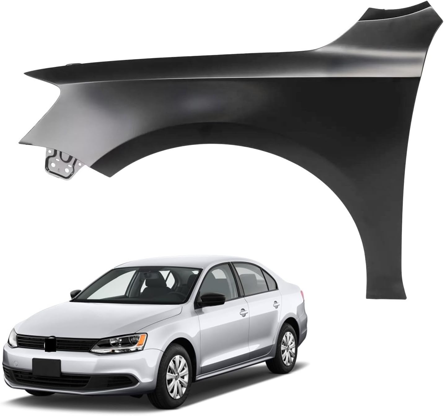Front Passenger Side Fender Primed Steel Fit for 2011-2018 Volkswagen Jetta Sedan