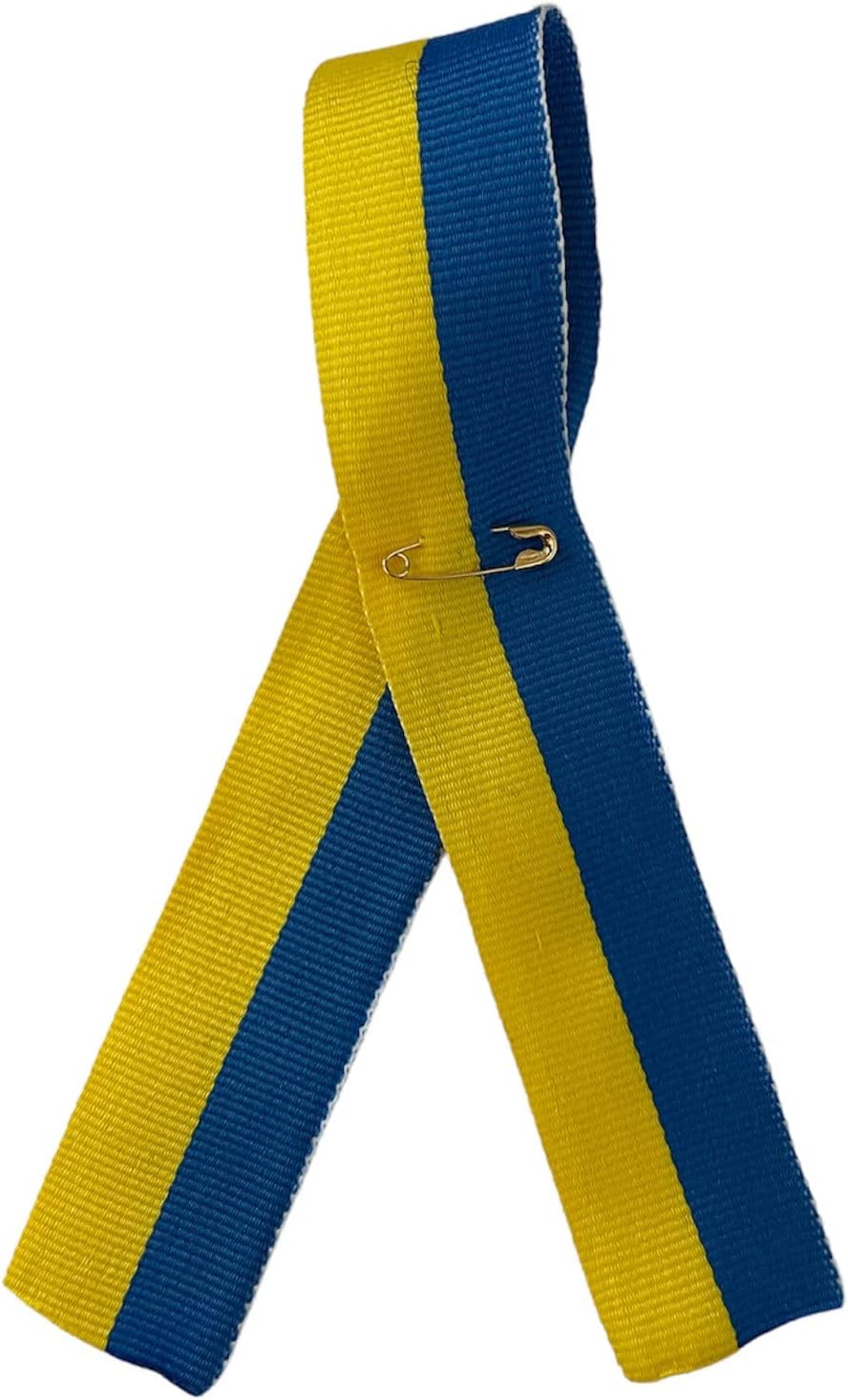 GanwearUkraine Flag Patriotic 30 Cm Ribbon with Pin for Lapel Made in Ukraine