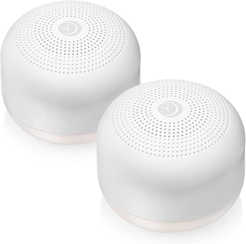 Yogasleep - Paquete de 2 mini de viaje con luz nocturna, la máquina original de ruido blanco, sonido natural calmante de un ventilador real,