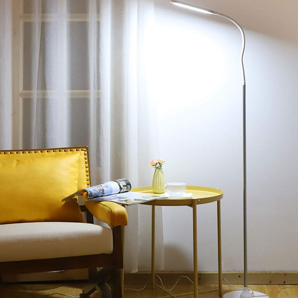 Floor Lamp, Modern Iron Floor Lamp, Led Eye Protection Studyroom Reading Vertical Lamp, Remote Control Piano Standing Light - Design Fixture Lighting (Color : Black-Touch Switch)