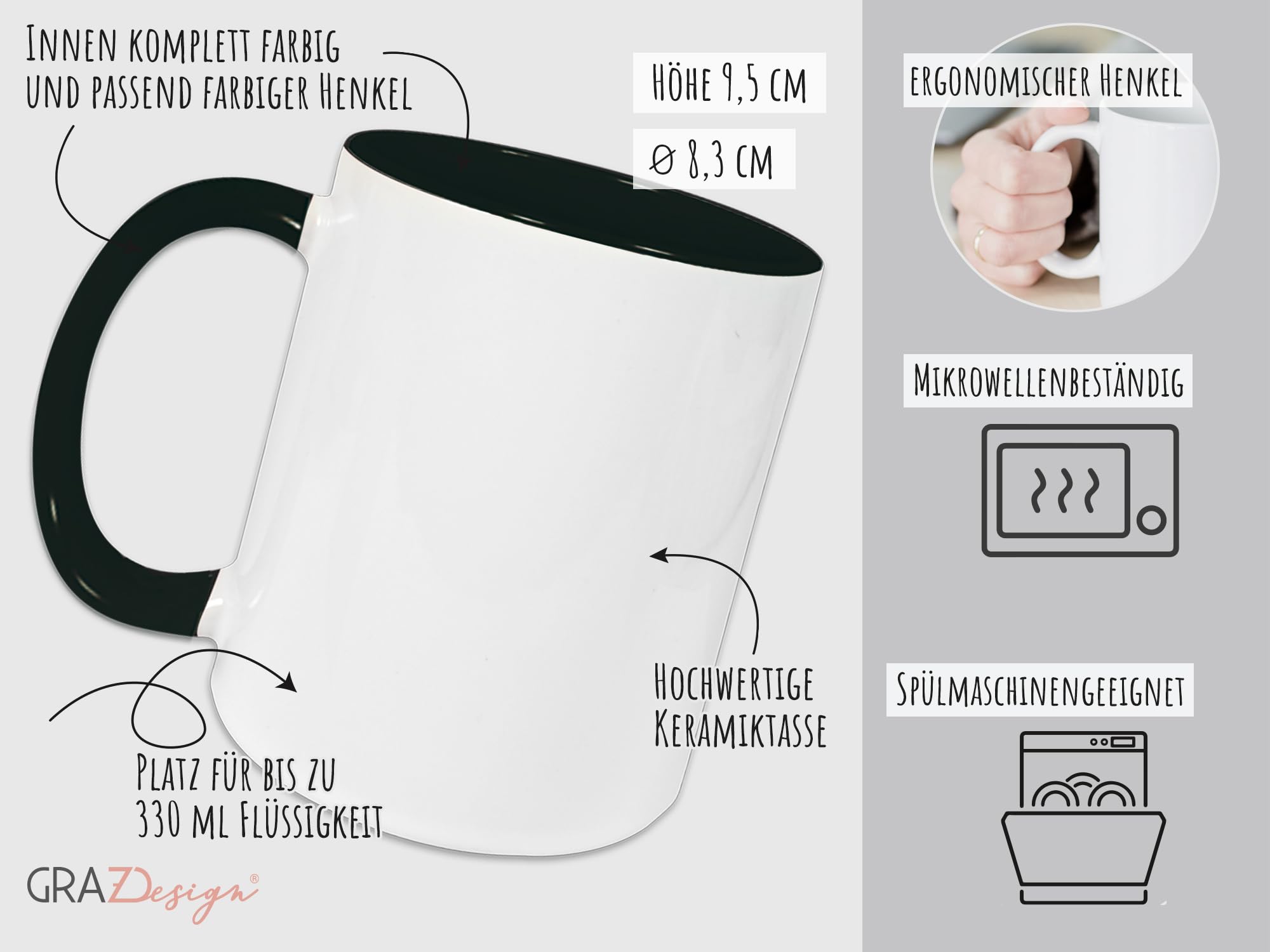 GRAZDesign Tee Geschenkset Teeflasche mit Sieb to go inkl. Tasse mit Name personalisiert | Geschenke für Teetrinker zu Weihnachten, Geburtstag, Muttertag Edelstahl 500ml