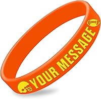 Vista 18 de 50Pcs Custom Silicone Wristbands Personalized Debossed Rubber Bracelets for Motivation, Party favors, Events, Birthdays, Awareness