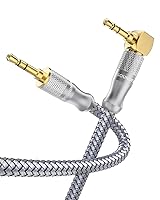 Vista 8 de Cable de audio de 0.138 in macho a macho, cable auxiliar TRRS trenzado de nailon (función de micrófono compatible) para tabletas, auriculares