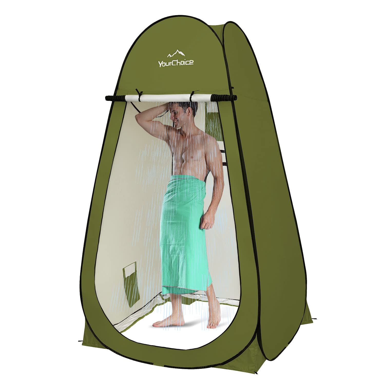 Your Choice Oversized 6.89FT Pop Up Privacy Tent - Camping Shower Changing Tent, Portable Bathroom Toilet Room