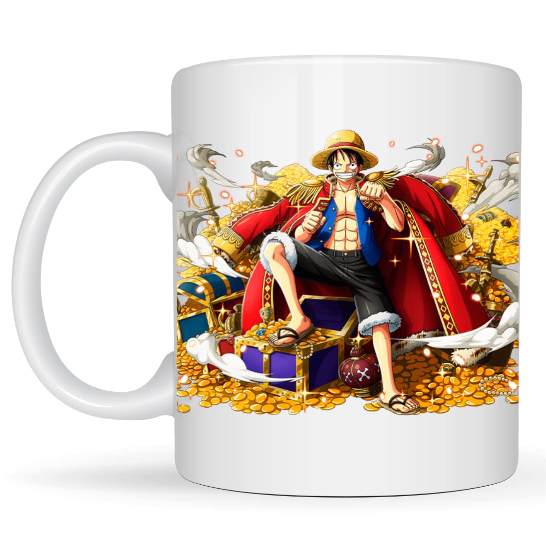 Replix Anime One Piece Printed Coffee Mug, White Ceramic Milk Mug Anime Printed, 330 ml for Gifting (Luffy 2) (B0C193X423) Amazon Price History, Amazon Price Tracker