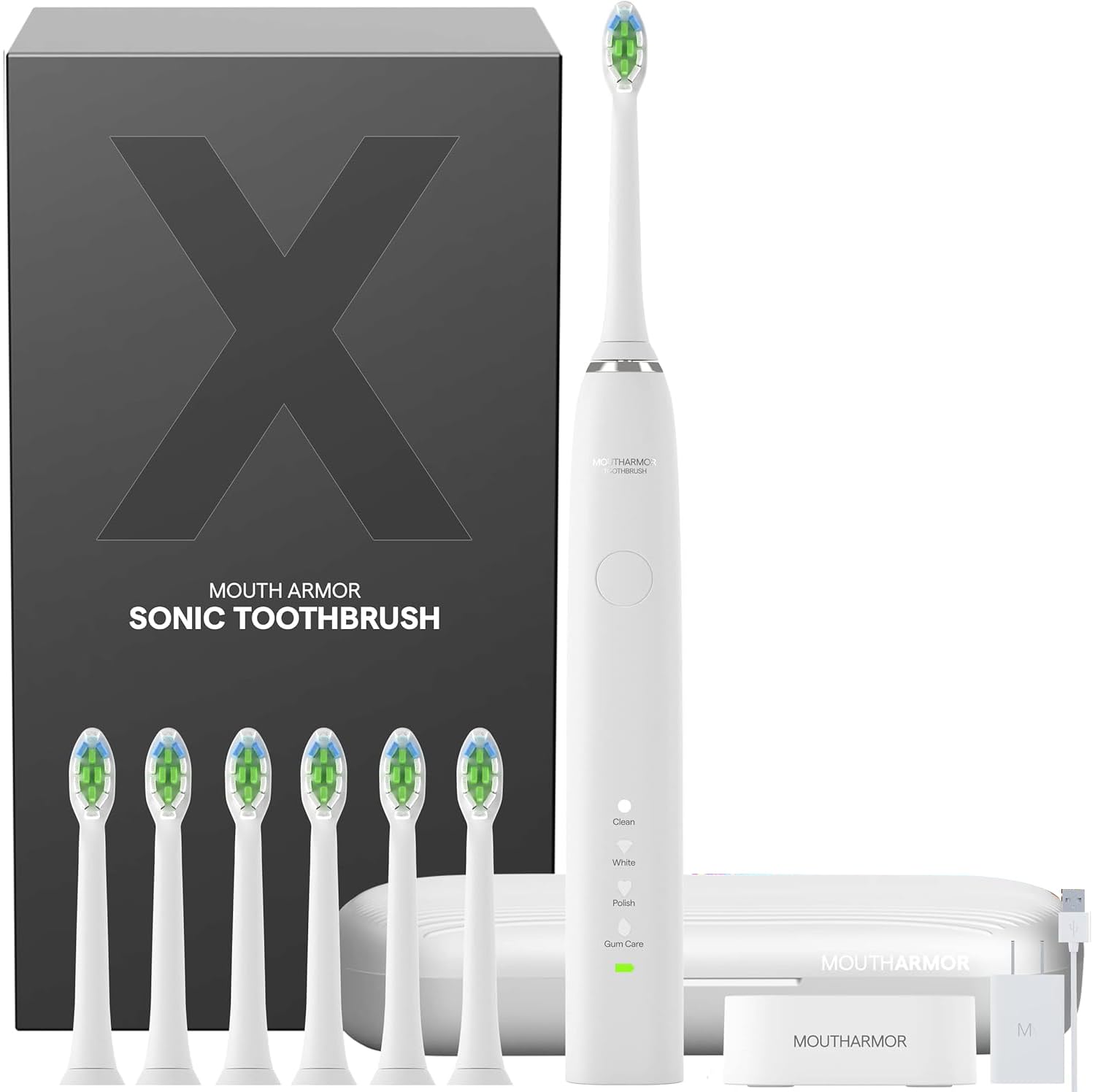 Electric Toothbrush Sonic Toothbrush with Travel Case and 4 Brush Heads and Wireless Charging