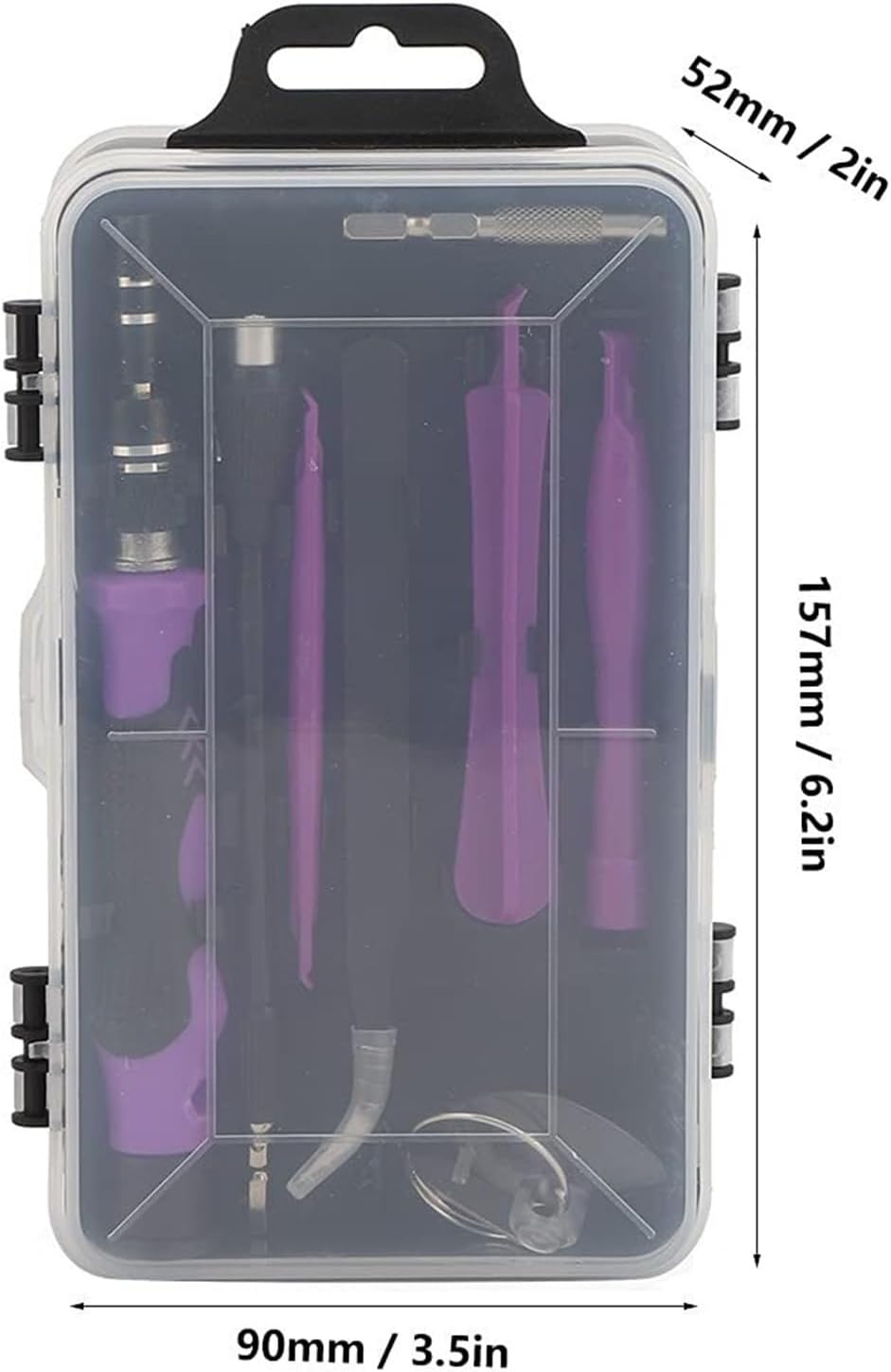 Compact 115-in-1 Screwdriver Set – Durable Case, 98 Bits + Accessories(Purple)