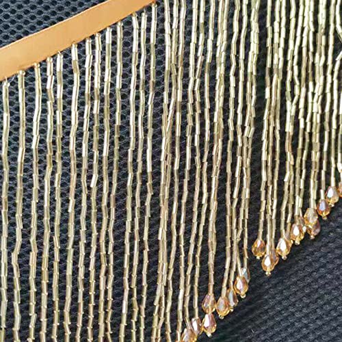 1 Yard 90Cm Crystal Tassel Trim Lace Ribbons Trim Beaded Tube Lace Fabric Diy Sewing Curtain Wedding Dress Skirt Handmade 05 1 Yard Materials #TOP15