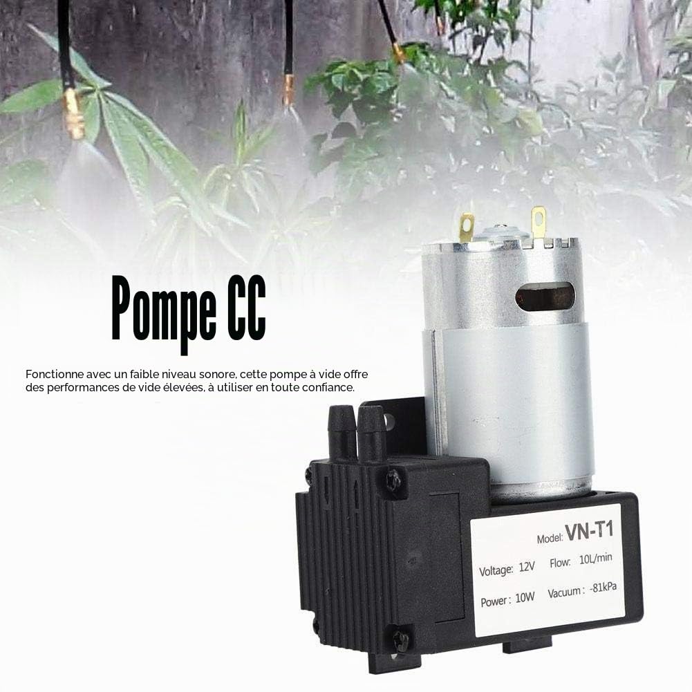 Mini Pompe à Vide DC 12V, 10L/min, 10W -81KPa - Compresseur d’Air Silencieux et Efficace - Idéal pour Diverses Applications et Accessoires