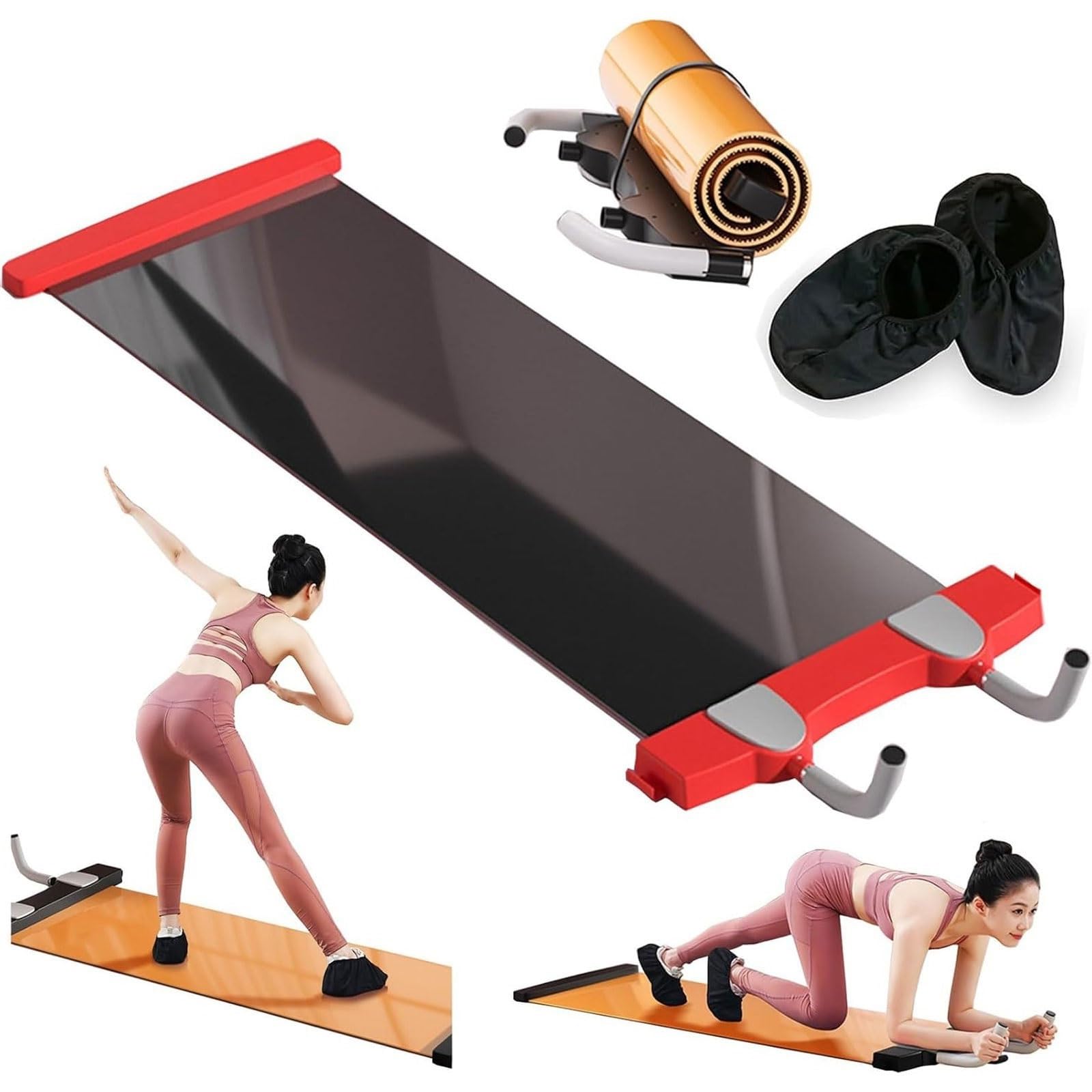 Planche coulissante pour l'entraînement Pilates 2 en 1 tapis de glisse