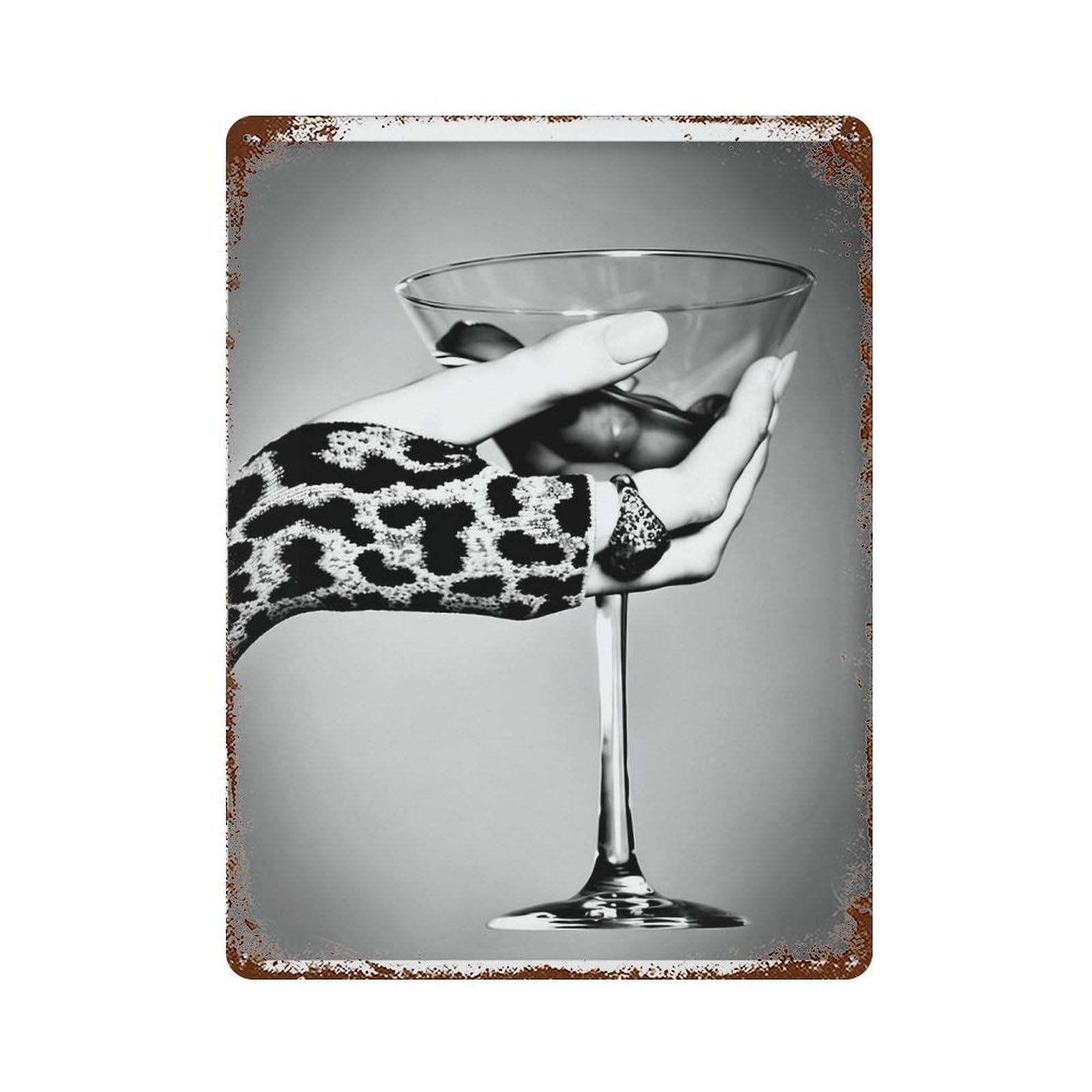 xiaoxiaoshen Martini Poster Wall Decor Art Metal Tin Poster Modern Home Decor Art Home Bar Shop Decorations Vintage Sign 40x30cm
