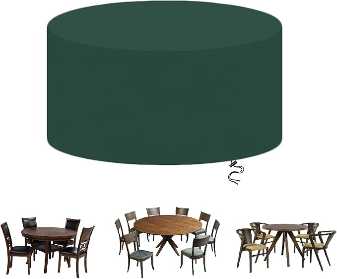 AXFZZRS Garden Table Cover,Garden Furniture Cover, Circular Patio