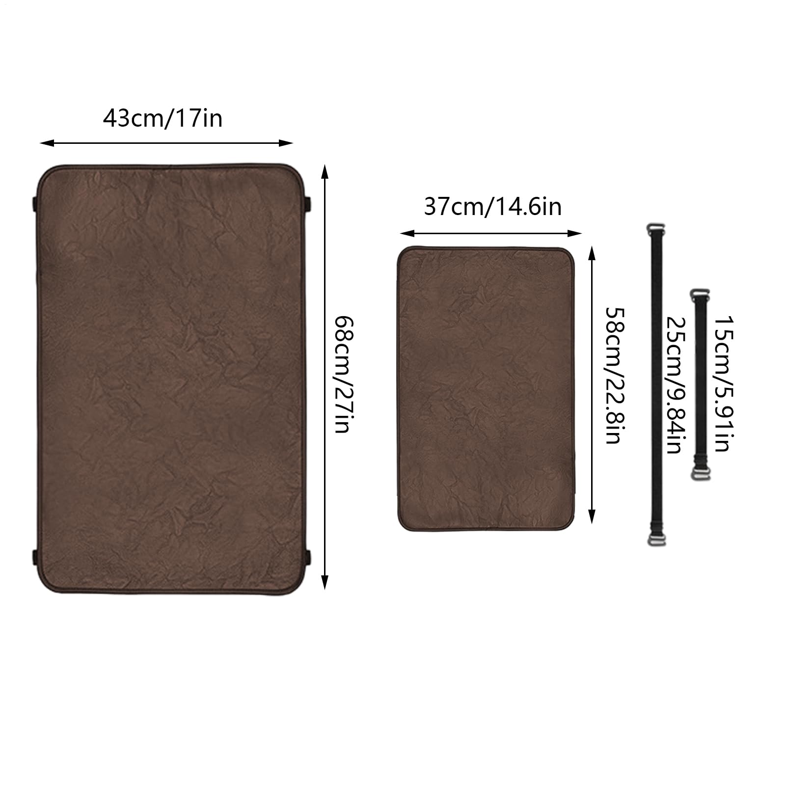 Lot de 3 housses d'appui-tête antidérapantes en cuir synthétique pour fauteuil inclinable - Lot de 3 housses d'appui-tête pour meubles - Housse de protection imperméable pour appuie-tête - Housse de
