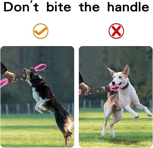 Miniatura 6 de Storystore Juguete de remolcador para perros, almohada de entrenamiento para mordedura de yute, mejor para tira y afloja, juego interactivo para