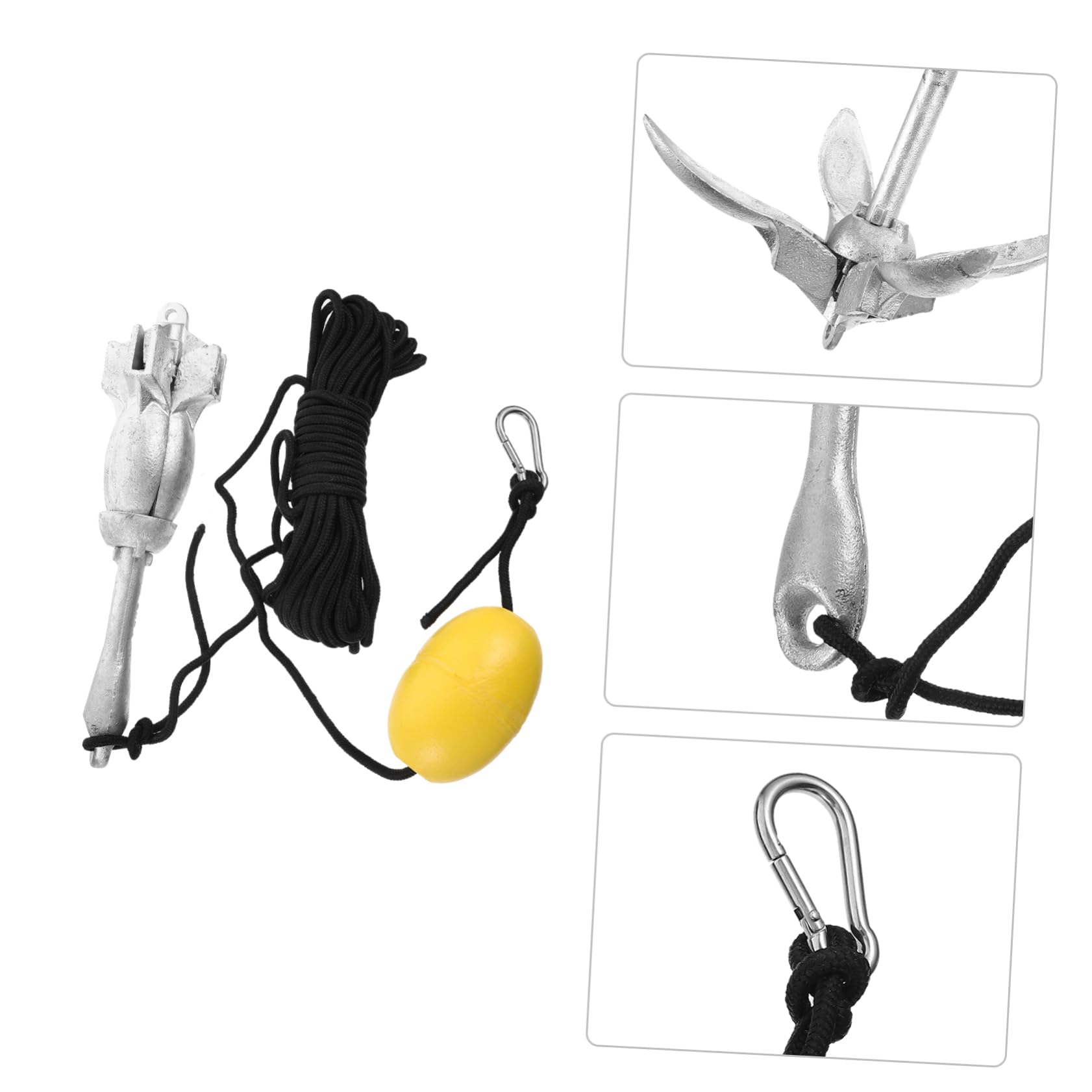 Ancla Plegable de Metal de 4 Garras para Kayak y Canoa