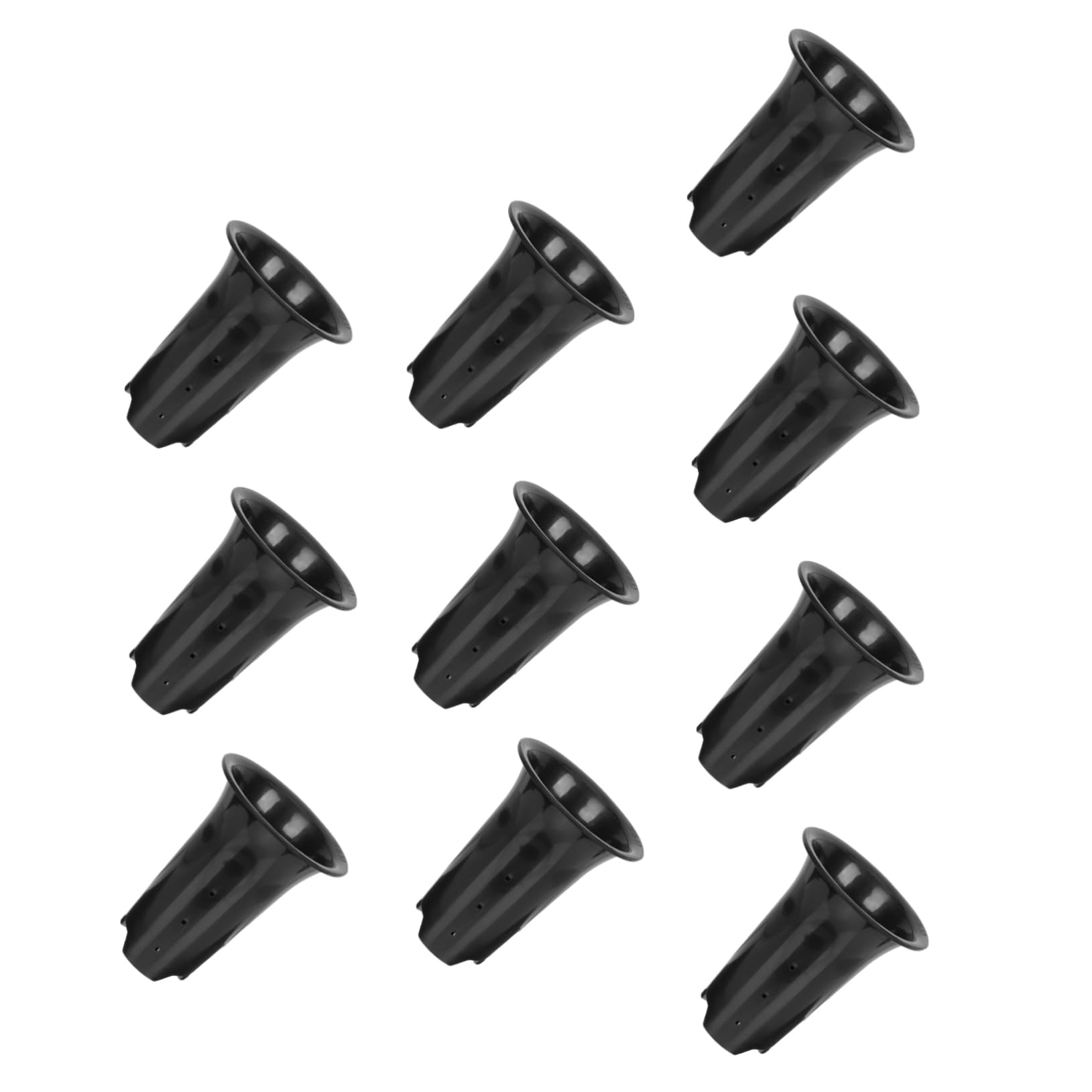 UPKOCH Lot de 10 Pots De Fleurs Orchidées Noirs 15 Cm en Plastique Épais Trous De Drainage pour Balcon Bureau Plantation Contrôle Racines Ventilés Jardin Intérieur Extérieur