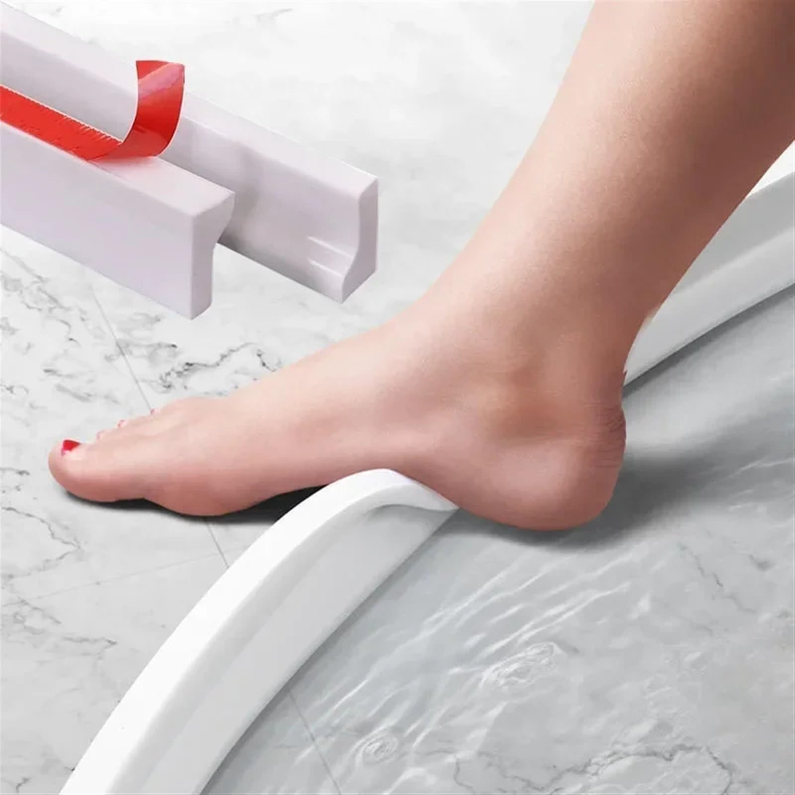 Junta Para Mampara de Ducha Umbral de baño plegable, bloqueador de tapón de presa de agua, protector contra salpicaduras, separación en seco y húmedo, barrera de inundación, tira de sellado inferior d