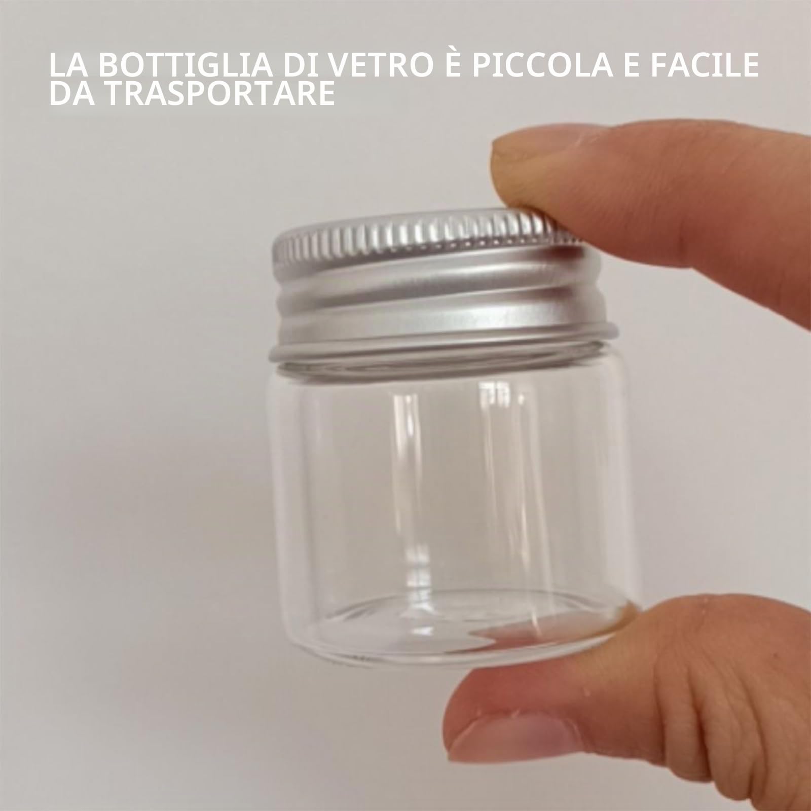 24 Flaconi di Vetro con Tappo in Alluminio Bottiglia,15ml Piccole Bottiglie di Vetro Fiale per Campioni Bottiglie,con Tappo a Vite per Feste,Spezie,Artigianato e Caramelle