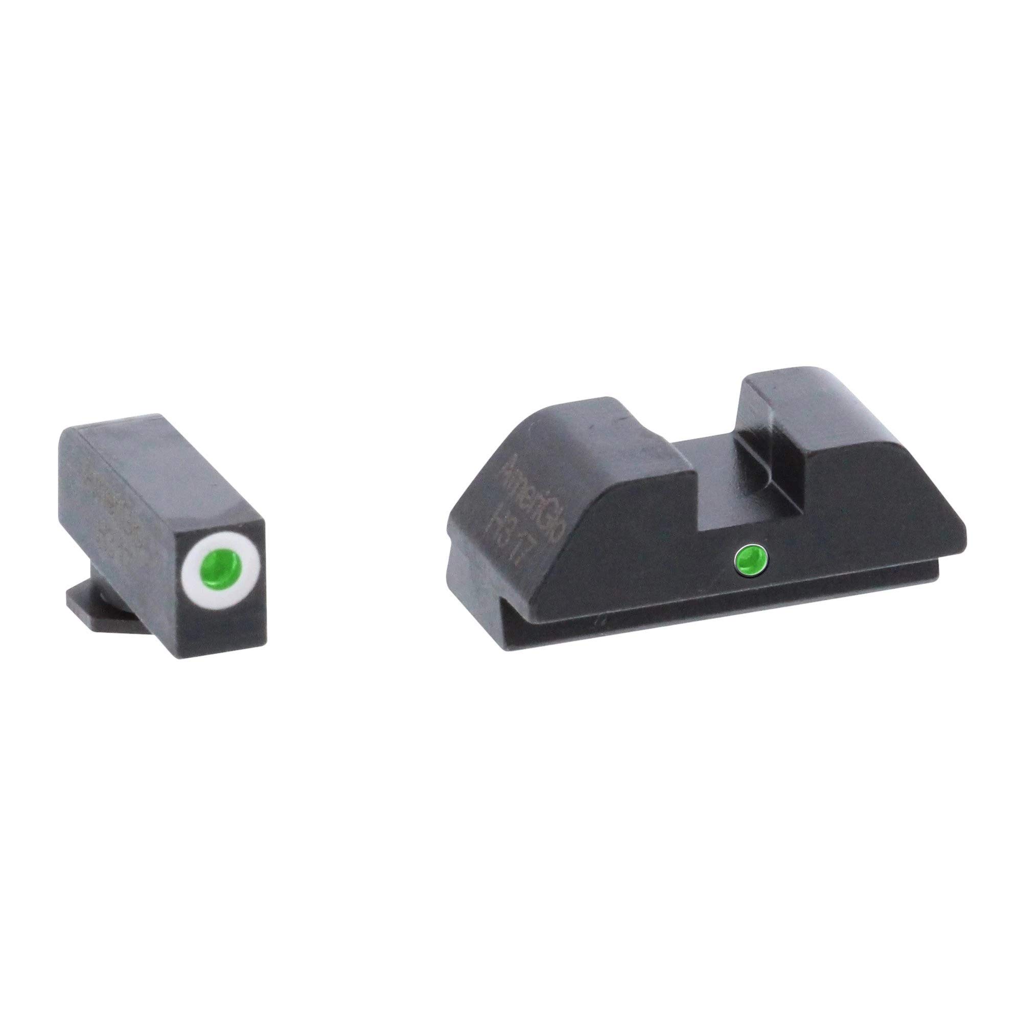 Tritium I-Dot Green with Orange Outline Sight Set for Glock 42/43