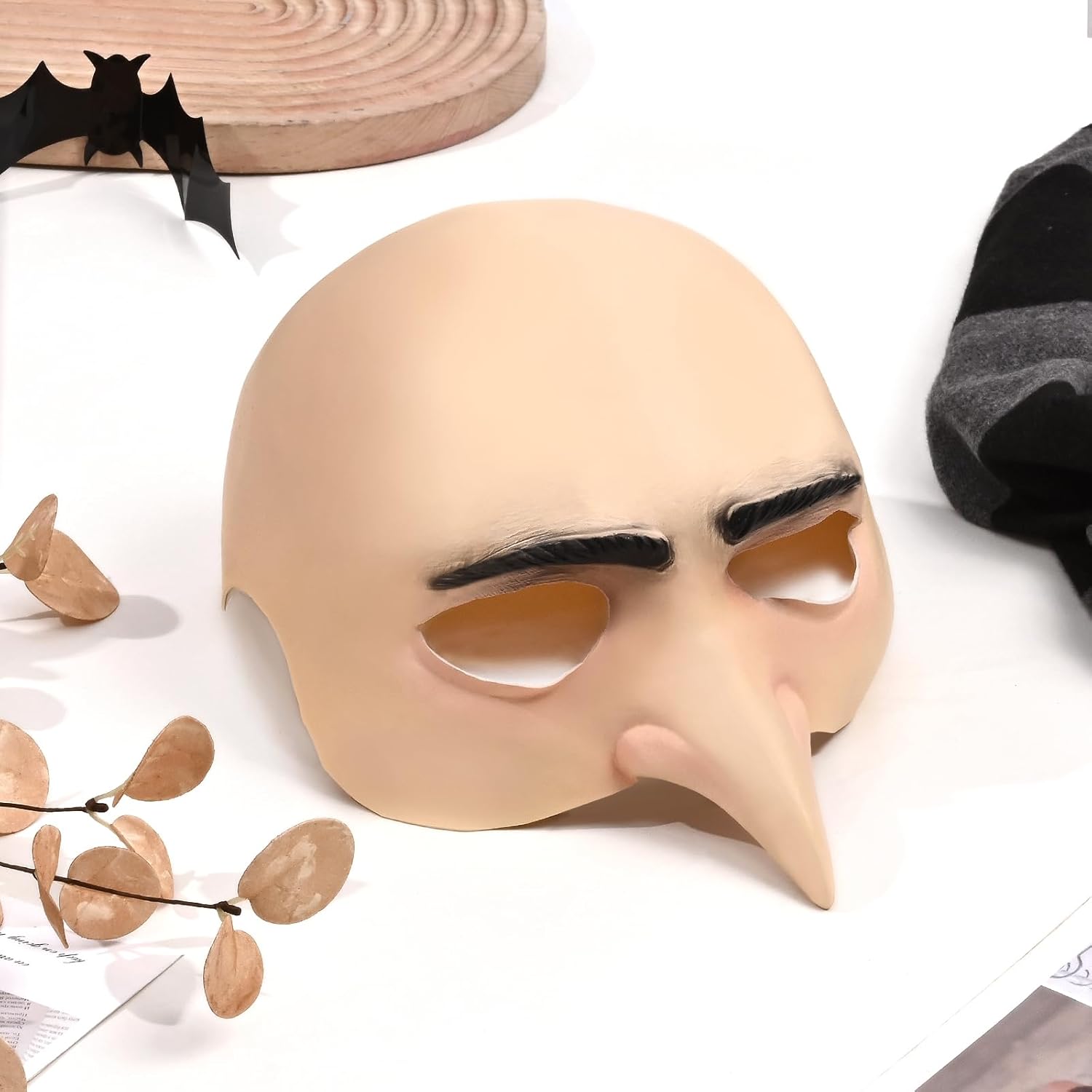 Waipfaru 3Pcs Halloween Costume for Adult, 2025 Bald Cap for Men Halloween Black Gray Striped Scarf and Mesh Wig Cap,Cosplay Classic Characters Party Set - Image 5