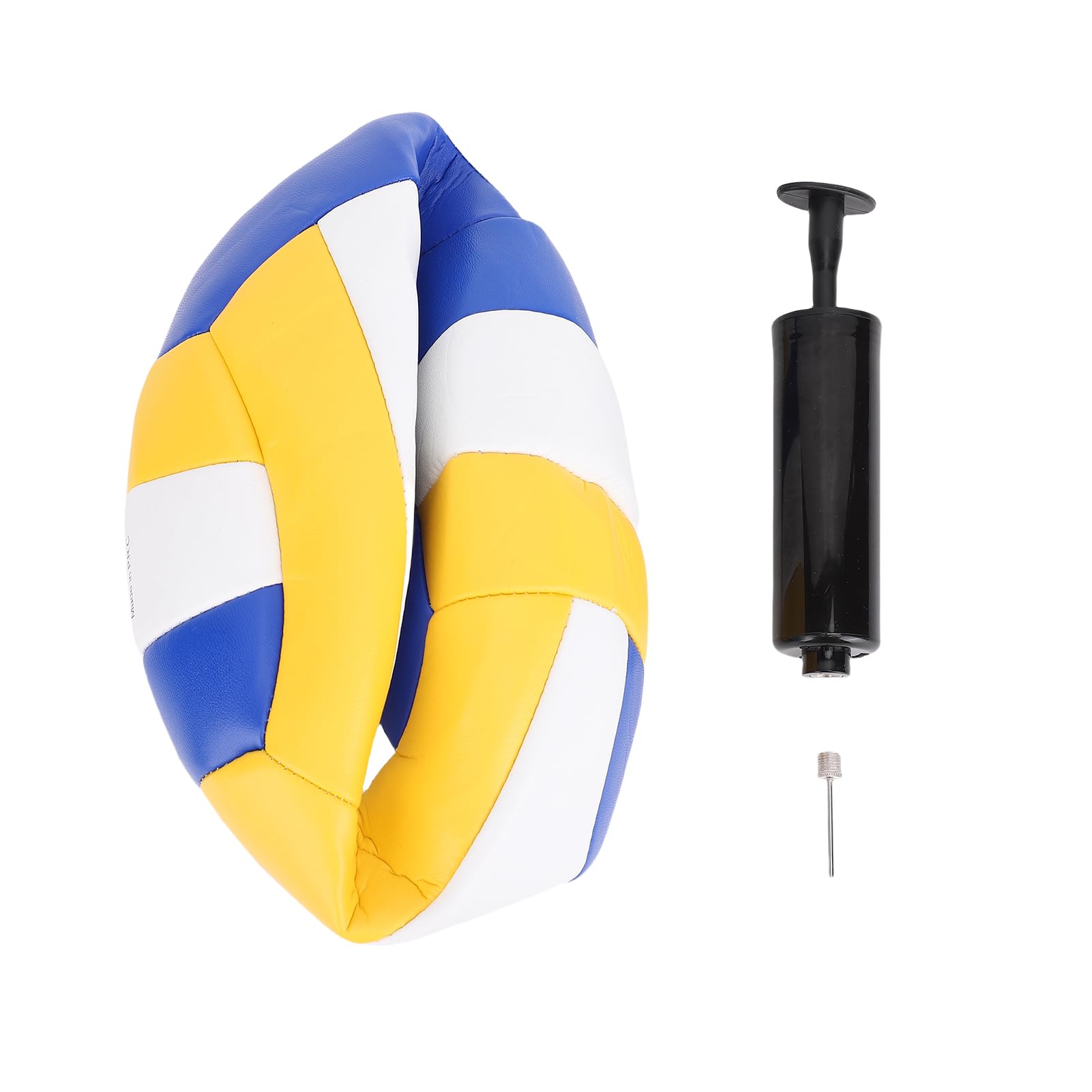 Volleyball Set, Tragbares Beachvolleyball Netz mit Ständer,Volleyball und Tragetaschefür Volleyballnetz Mobiles Set für Garten Strand Rasen