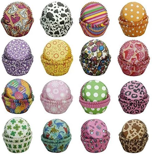 Cupcake Liners Baking Cups SophieBella Value Pack for Party, Holiday, Birthday (400 ct 16 styles Random)