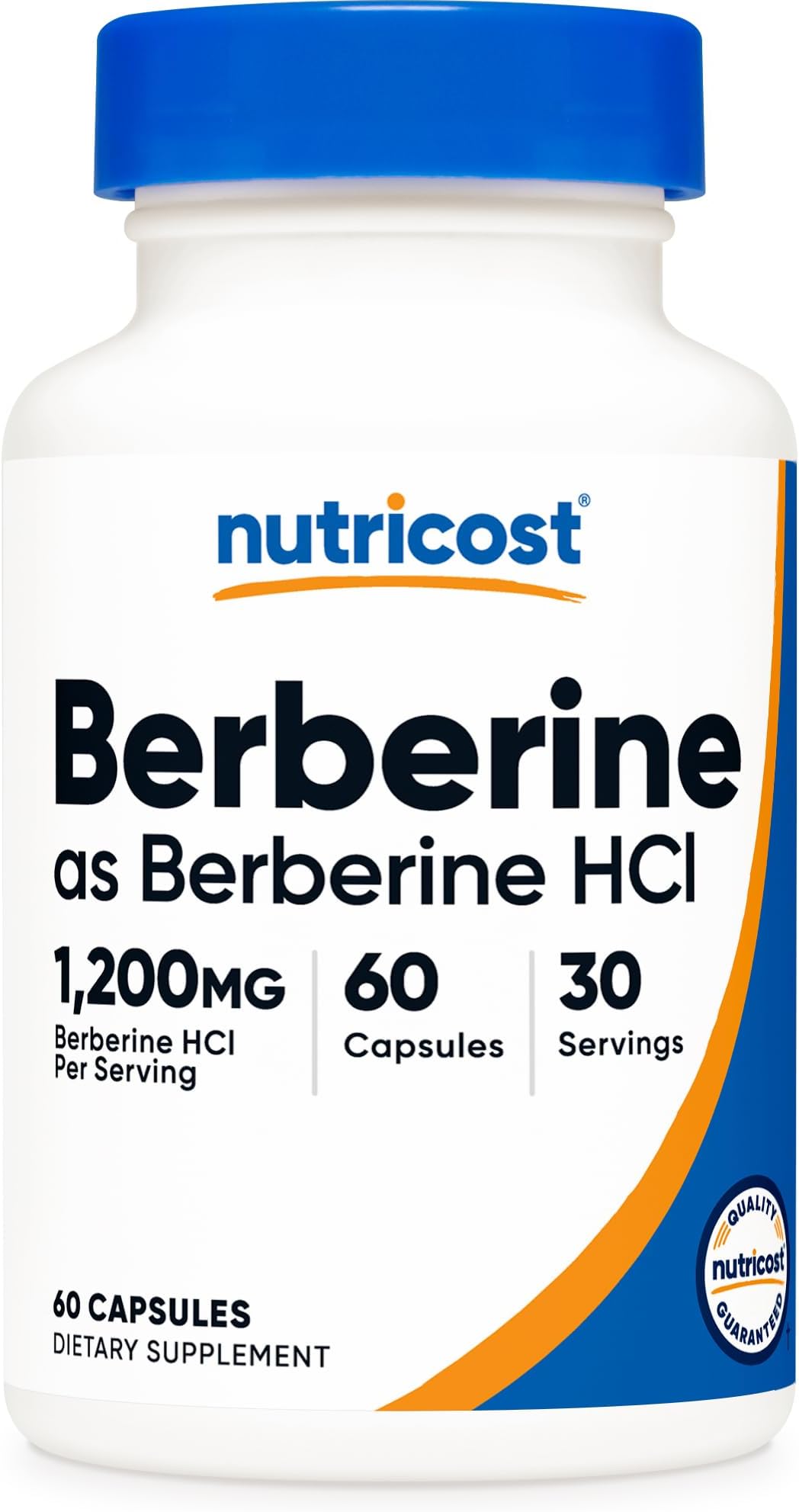 Nutricost Berberine HCl (1,200mg) 60 Capsules, 30 Servings | Gluten Free & GMO-Free