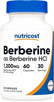 Nutricost Berberine HCl (1,200mg) 60 Capsules, 30 Servings
