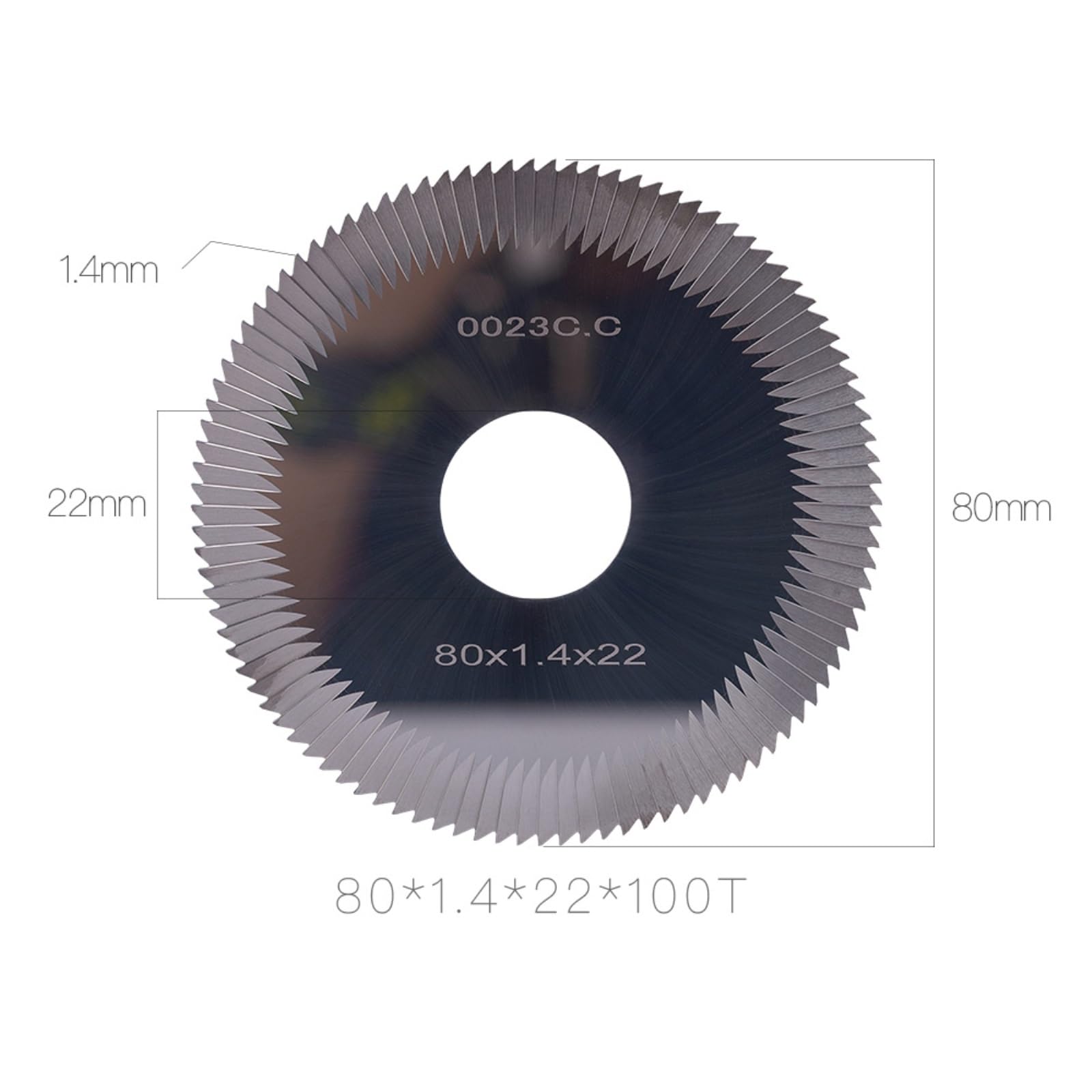 Brzeszczot do cięcia metalu 1 szt. 0023C.C brzeszczot z węglika wolframu 80 *,4 22 mm 100 T mini piły tarczowej