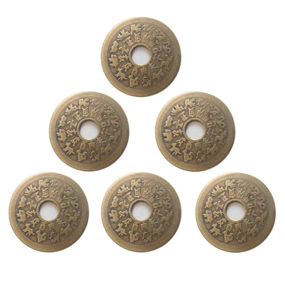 Amazon.co.jp: ZeeStar Bless 6個 中国風水 I Ching 占いコイン 幸運コイン ギフトバッグ 中国結び  (shengxiao) : ホーム＆キッチン