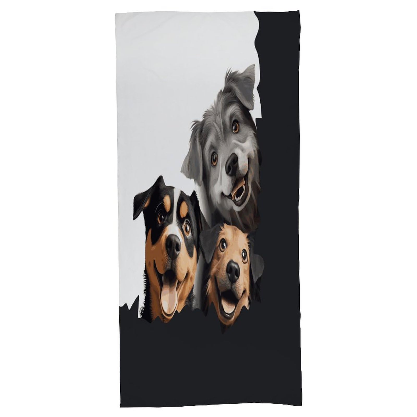 Fekiloot Men's Style Funny Puppy Dogs Bath Towel Highly Absorbent,Beach Towels For Wo,Pool Towel Bathroom Essential For Beach,Gym,Travel, Camp