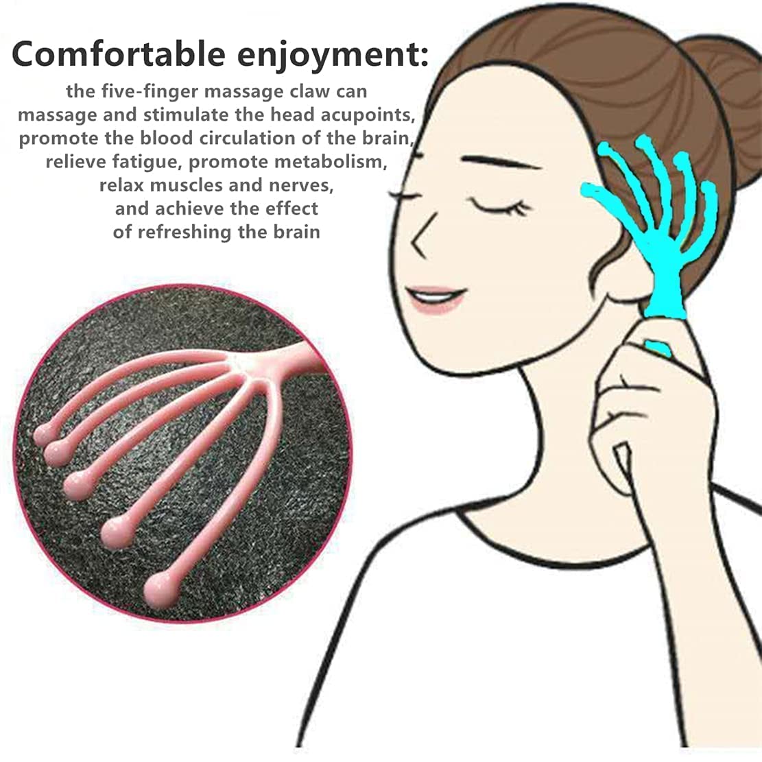 JD SHOP Head Massager for Pain Relief ,Head Scalp Massager,Protable Hand Held Hair Massager,head Scratcher for Deep Relaxation,Head Massager , Tool in The Office Home SPA (Head Massager 2pcs) JD SHOP Head Massager for Pain Relief ,Head Scalp Massager,Protable Hand Held Hair Massager,head Scratcher for Deep Relaxation,Head Massager , Tool in The Office Home SPA (Head Massager 2pcs)