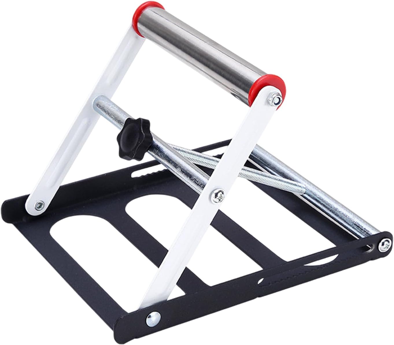 Miter Saw Stand - Adjustable Height Work Support, Foldable Roller Stand | Duraable Steel Tool Mounting System, Portable Workshop Accessory, Jobsite Storage Frame for Farm, 7.87x6.5 Inches