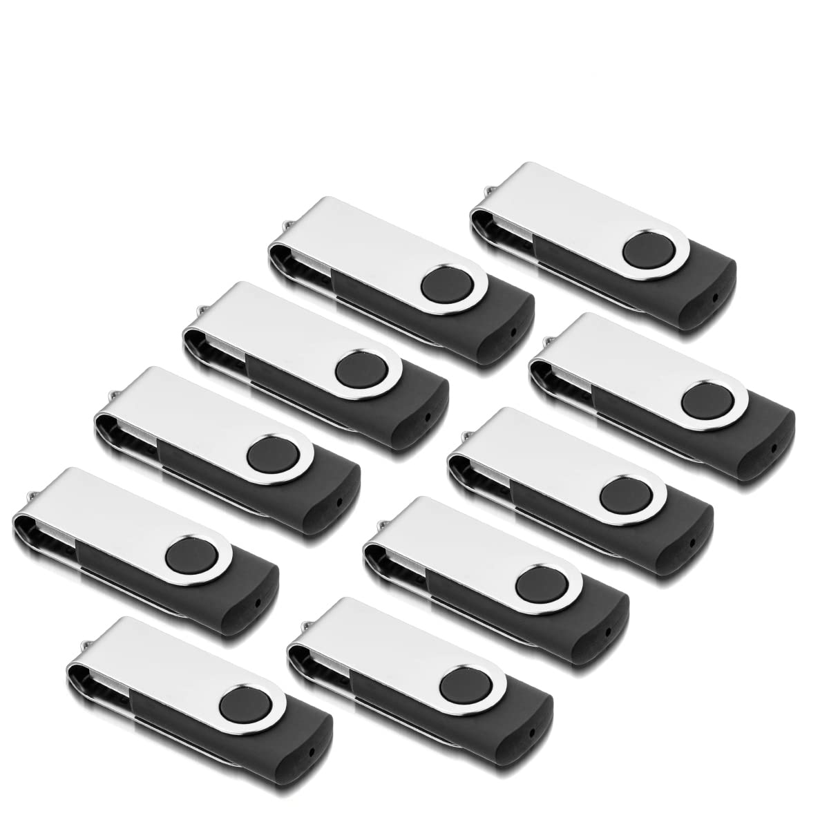 AreTop USB 2.0 8GB 10 Stück USB Stick High Speed Datenspeicher Memory Stick Schwarz