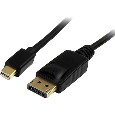 StarTech.com MDP2DPMM2M 2 m Mini DisplayPort to DisplayPort Cable, M/M, mDP to DP 1.2 Adapter Cable, Thunderbolt to DP with HBR2 Support,Black
