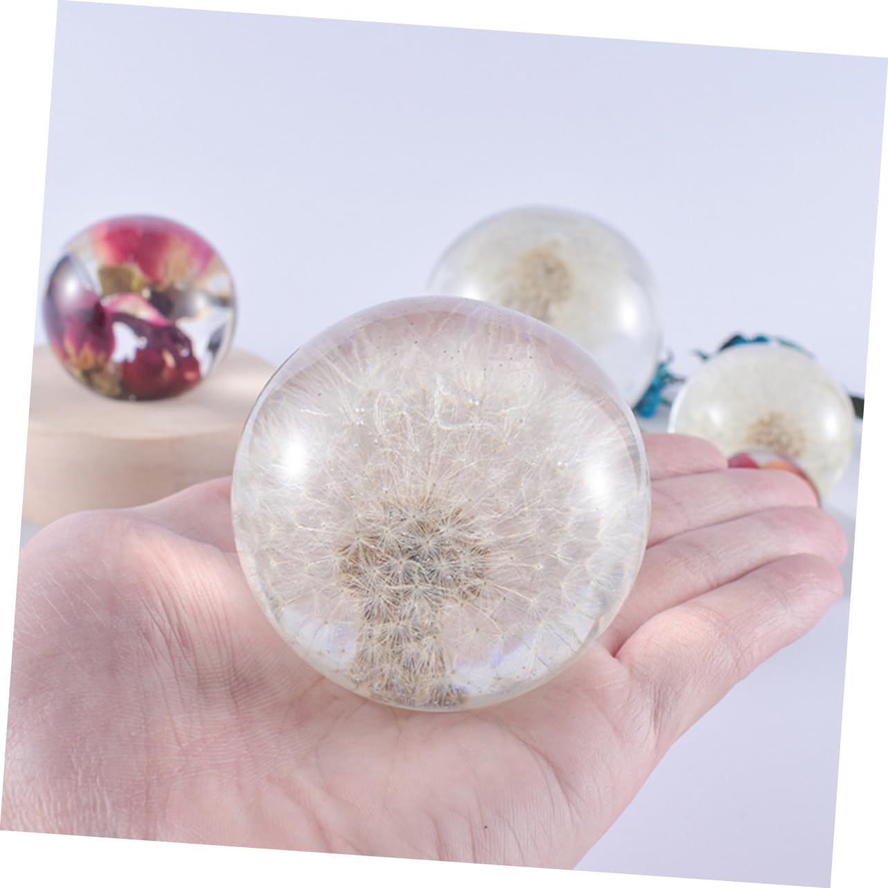 Veemoon 3 Set Stampo Epossidico Di Cristallo Silicio Stampo in Silicone Sfera Stampo Artigianato Che Fa La Muffa Stampo A Sfera Artigianale Gel Di Silice 5 Pezzi*3