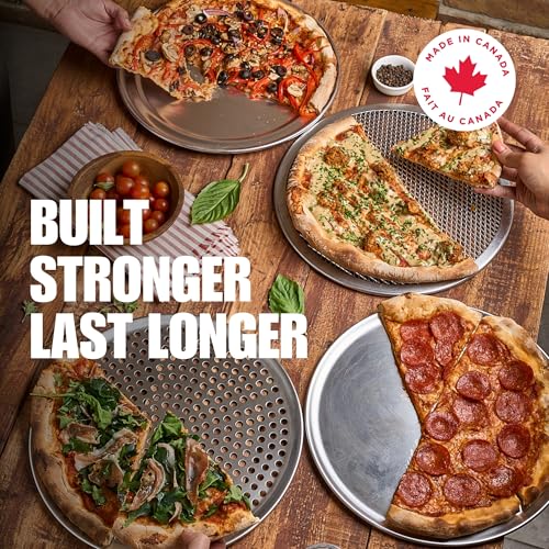 Norjac 12 Inch Pizza Pan with Holes, 2 Pack, Round Aluminum Pans for Oven, Rust-Free, Heavy-Duty, Perforated Baking Tray for Crispy Crust, Made in Canada by Norjac - Image 9