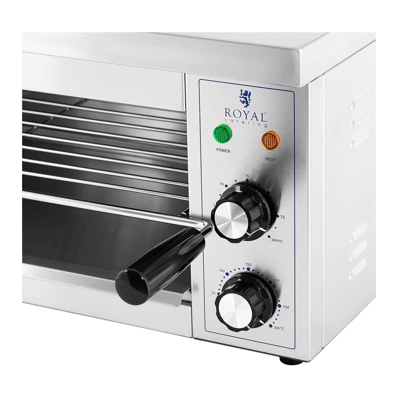 Salamandra Elettrica Royal Catering RCPES-280 - Tostiera Professionale 2500W, Acciaio Inox, 50-300°C - Foto 9