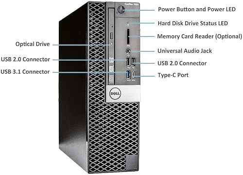 Miniatura 2 de Dell Computadora de escritorio OptiPlex 7050 SFF, Intel Core i7-7700 3.60GHz, 32GB DDR4 Ram 512GB NVMe M.2 SSD, WiFi y Bluetooth integrados, HDMI,