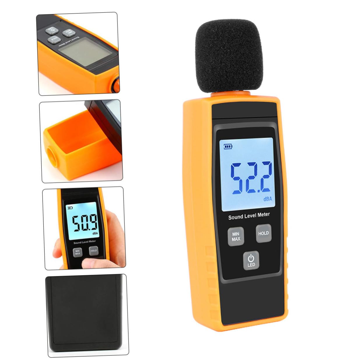 AYQEBNC Noise Meter Decibel Tester Audio Noise Measure Tool Sound Level Meter Practical Noise Tester Digital Noise Tester Sound Monitor Noise Level Meter Plastic Handheld Decibel Meter