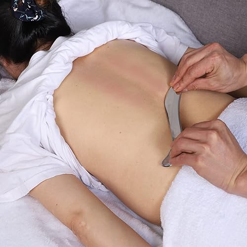 Miniatura 5 de Gua Sha de acero inoxidable, herramienta de raspado de Guasha de metal, raspador muscular para tejido profundo, fasciacaracicatriz, herramienta