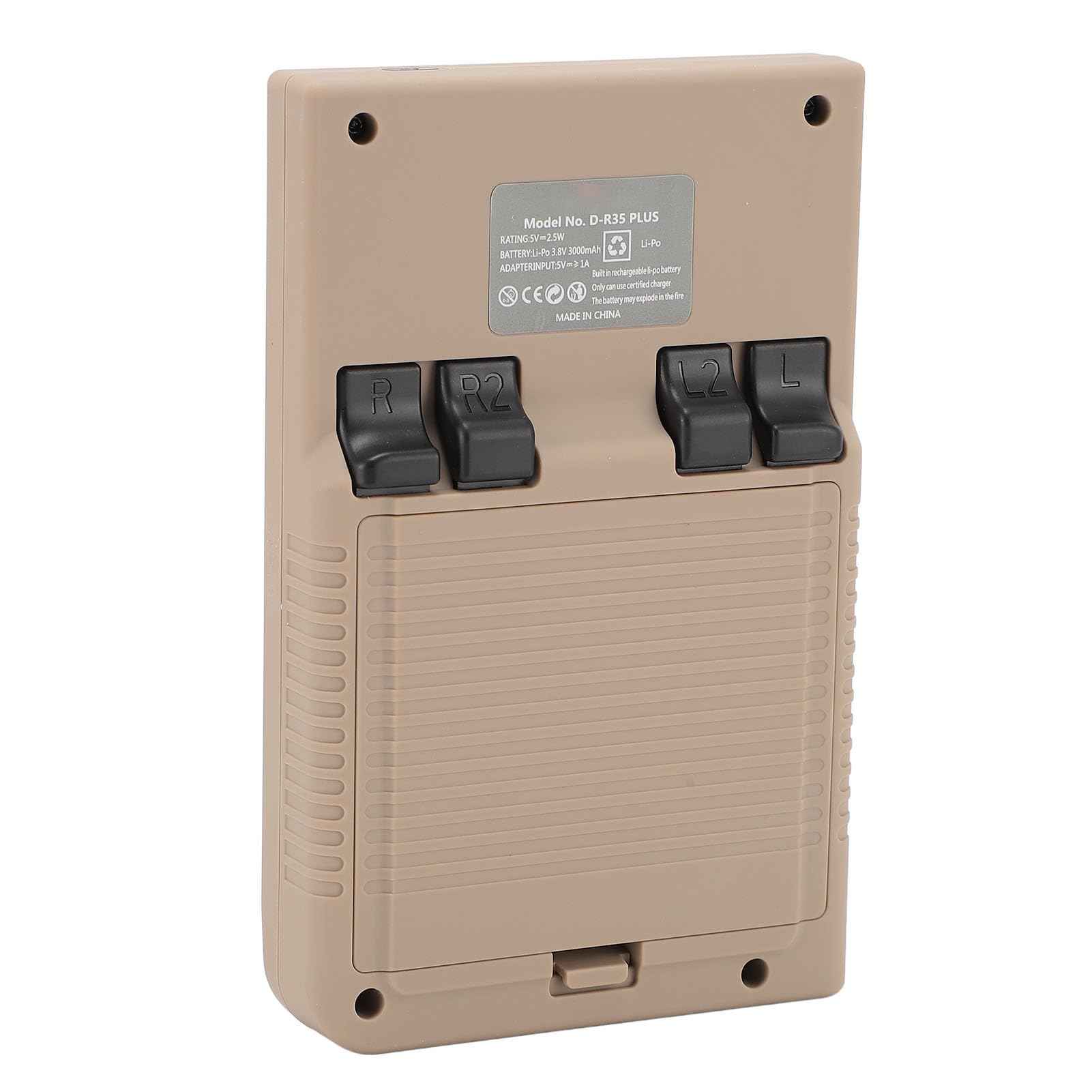POENVFPO Przenośna Konsola Gier Wideo Retro Przenośna Konsola do Gier z Podwójnymi Joystickami 3D dla Dzieci, Open Source na Kemping, 3,5 -calowy Ekran IPS RK3326 Quad Core 1,5 GHz (GRAY)