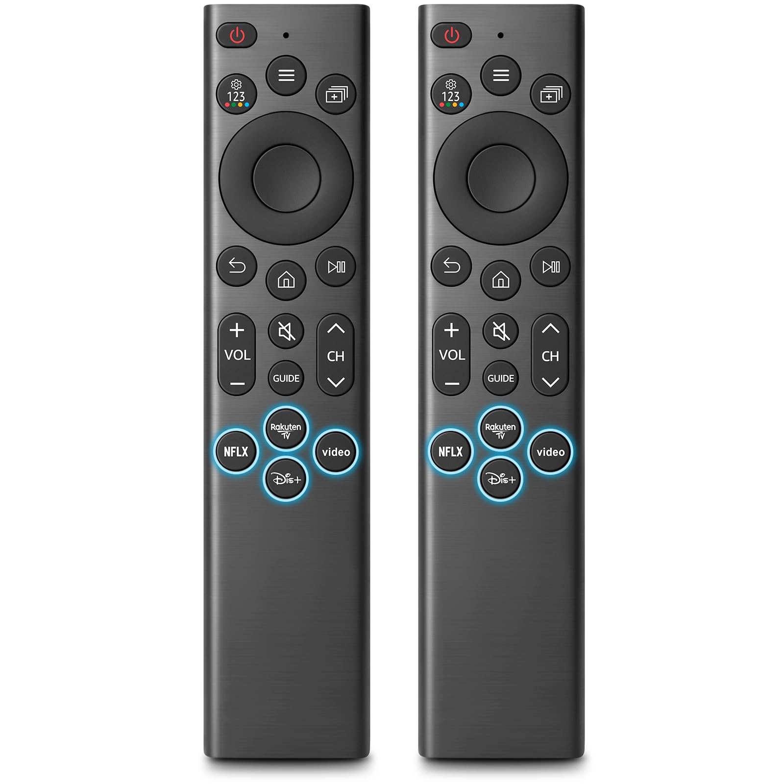 2er-Pack Universal Fernbedienung für alle Samsung Fernseher LED QLED UHD Frame Solar 4K 8K Smart TV Original Remote, Universalfernbedienung mit Shortcut Taste