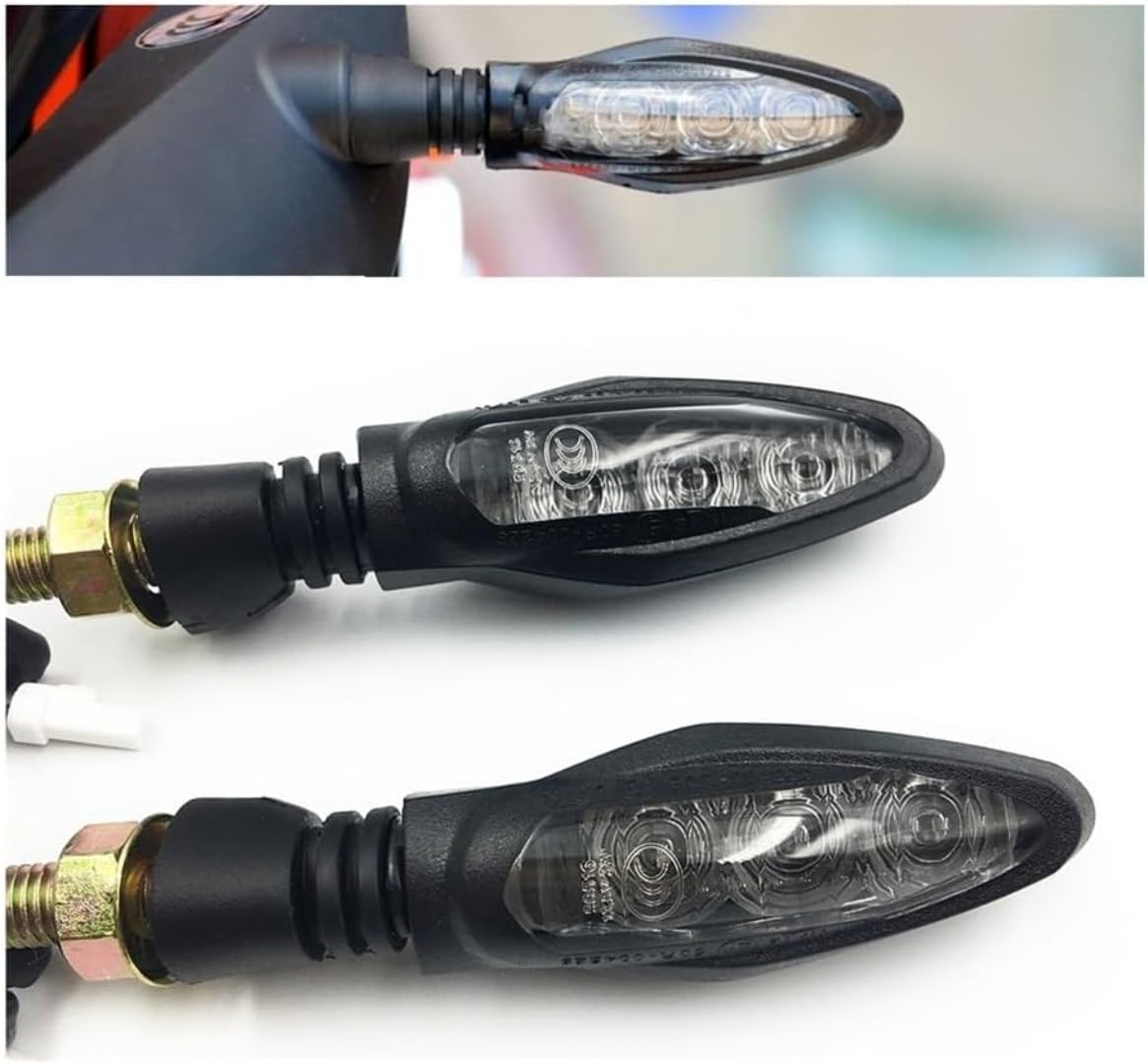 Generic Mini uniwersalne wskaźniki Dla B ajaj Dla Pulsar 200NS Kierunkowskazy motocyklowe Kierunkowskazy Lampy kierunkowskazów Akcesoria do świateł (1 para)