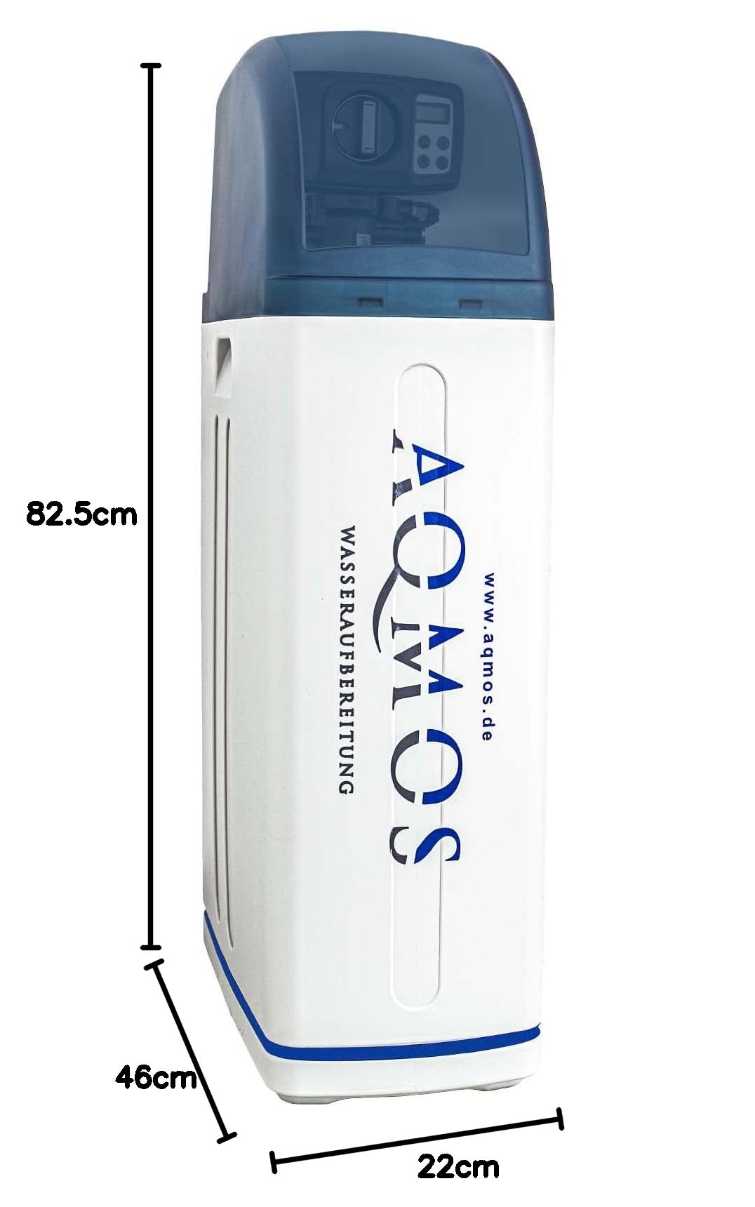 Aqmos R2D2-48 - Descalcificador de agua con juego de conexión de 2,5 cm (1"), descalcificador de agua para hogares de hasta 5 personas, sistema antical para agua blanda