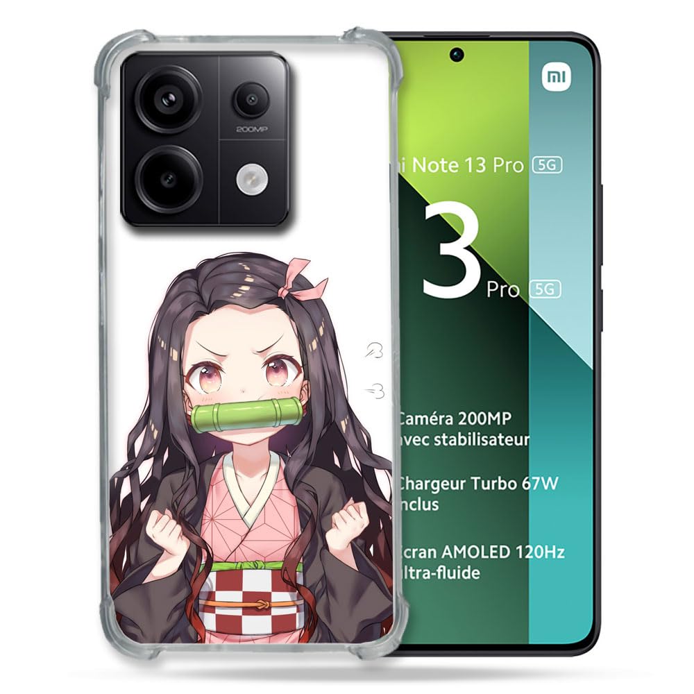 Cokitec Schutzhülle Für Xiaomi Redmi Note 10 Pro 5G – Mit Manga Demon Slayer Motiv, Schwarz & Kratzfest