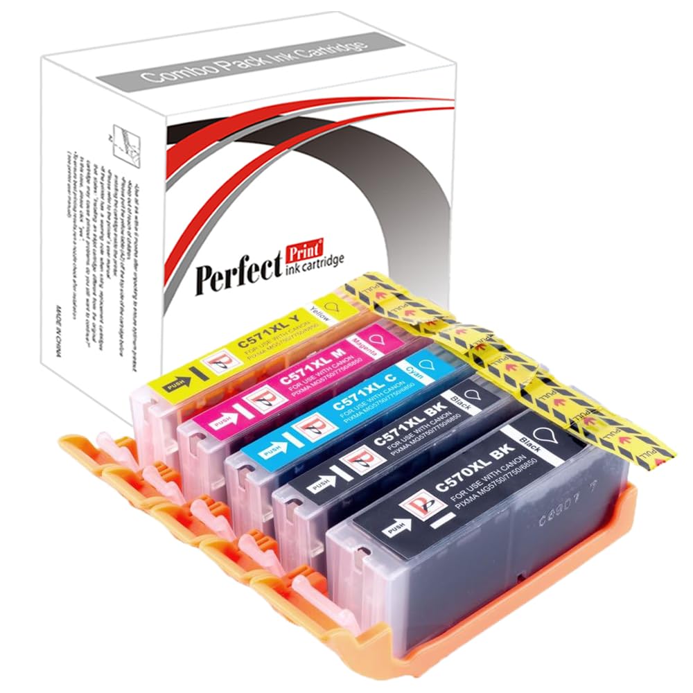 40 Cartucce Compatibili Per Canon Pixma MG 5750 XL - PGI-570/CLI-571 Con Chip