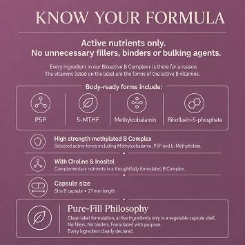 INNOPURE Bioactive Vitamin B Complex, Methylated, 60 Capsules