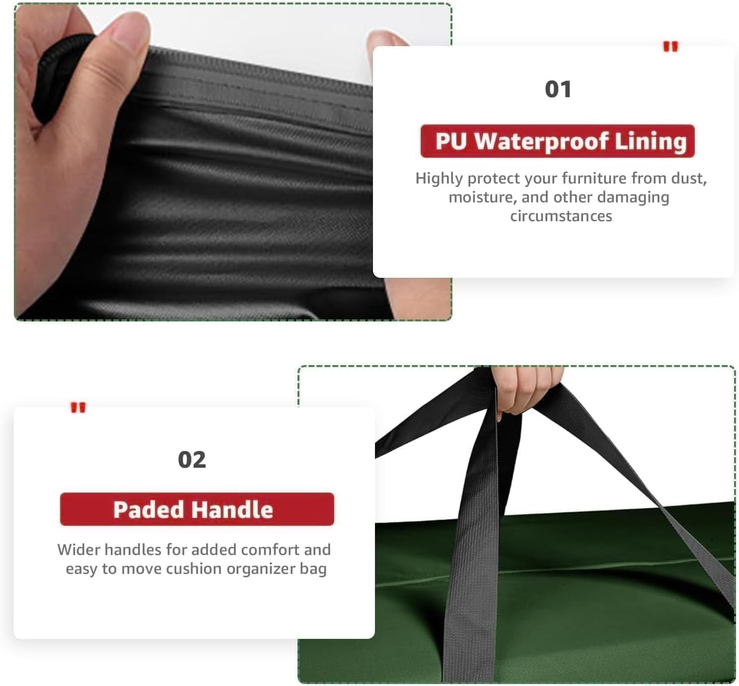 2 Pack 9-12 Ft Christmas Tree Storage Bag Heavy Duty 420D Xmas Tree Storage Bag Extra Large Artificial Christmas Tree Bag with Reinforced Carry Handles & Zipper